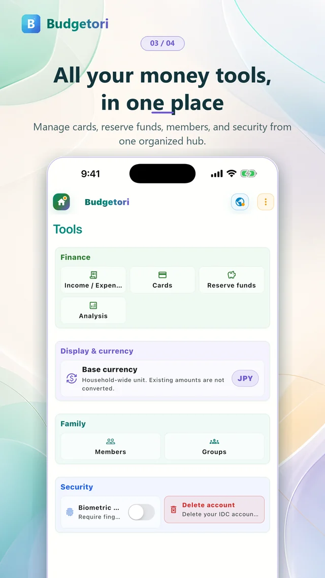 Budgetori household finance tools